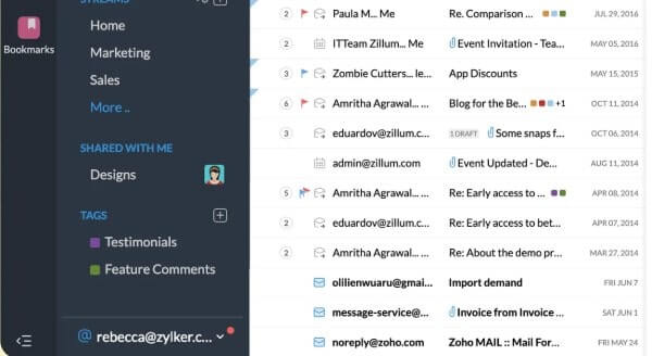 Zoho Mail parecido a Gmail